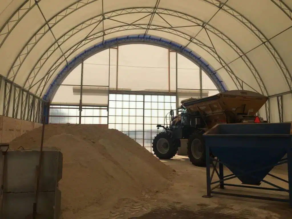 fabric covered structure for mining operations